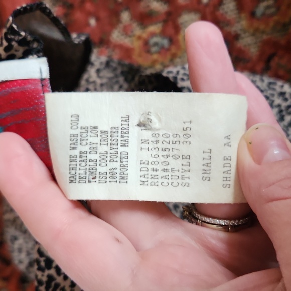 Vintage Cheetah Print Top sz S - Picture 10 of 10